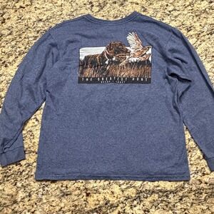 Ocean Coast Boy Blue Long Sleeve The Greatest Hunt Dog Bird Graphic Tee L